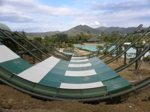 Structure métallique pour un parc aquatique