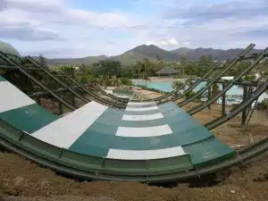 Structure métallique pour un parc aquatique